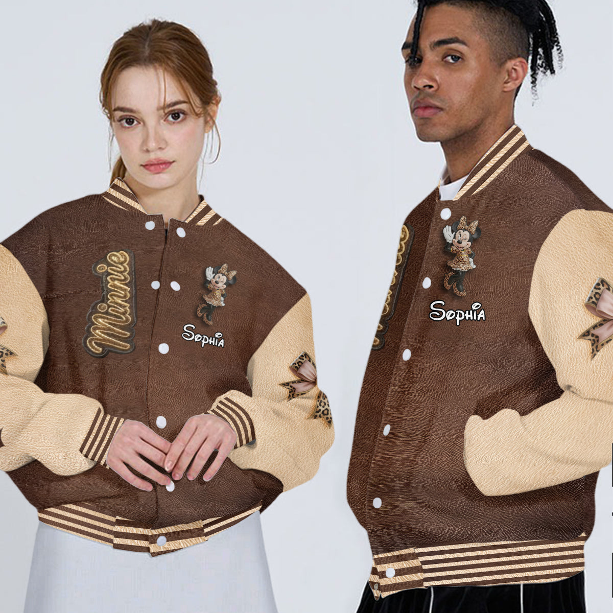 Personalized Leopard Varsity Jacket with Custom Name for Girls Varsity Jacket GradoCreations