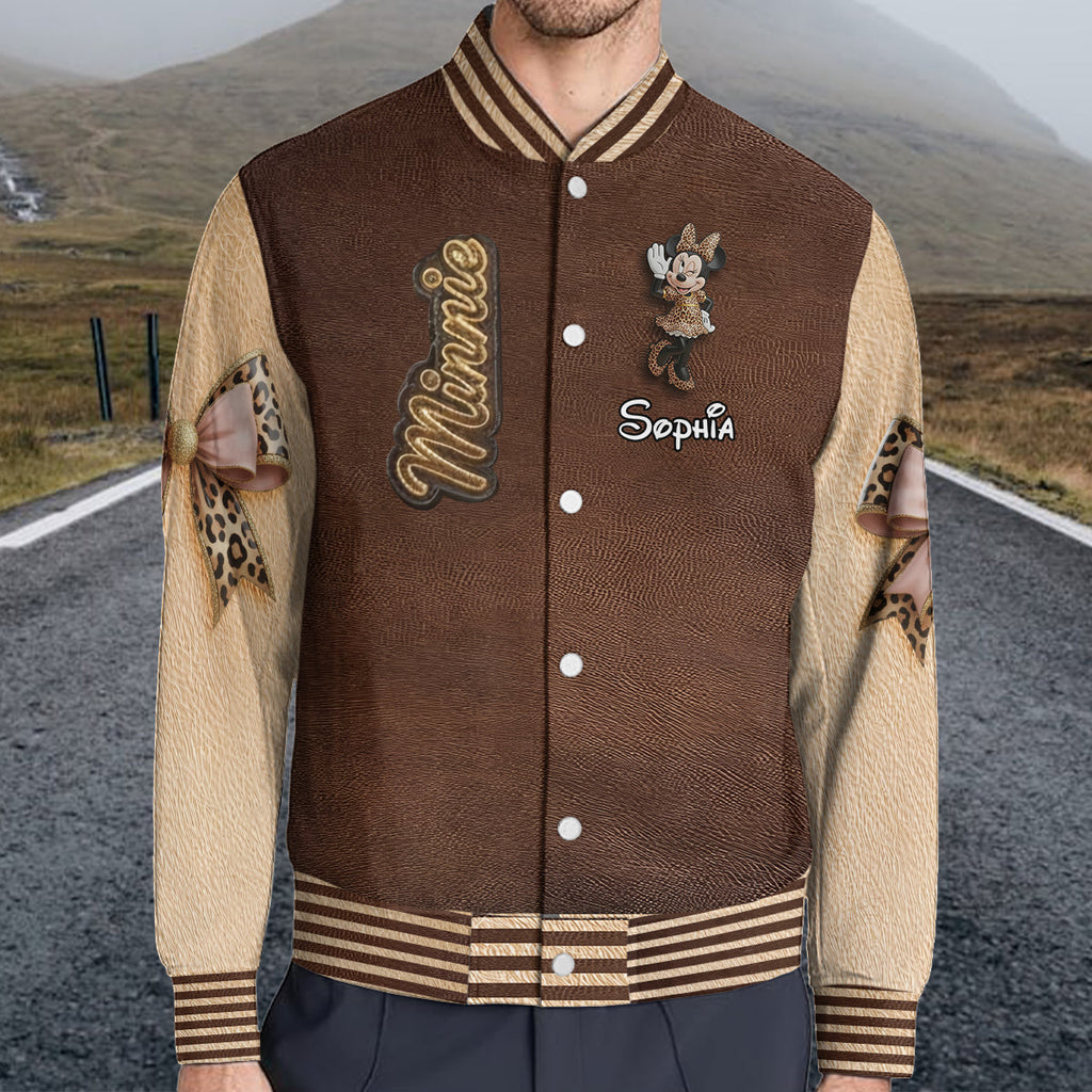 Personalized Leopard Varsity Jacket with Custom Name for Girls Varsity Jacket GradoCreations