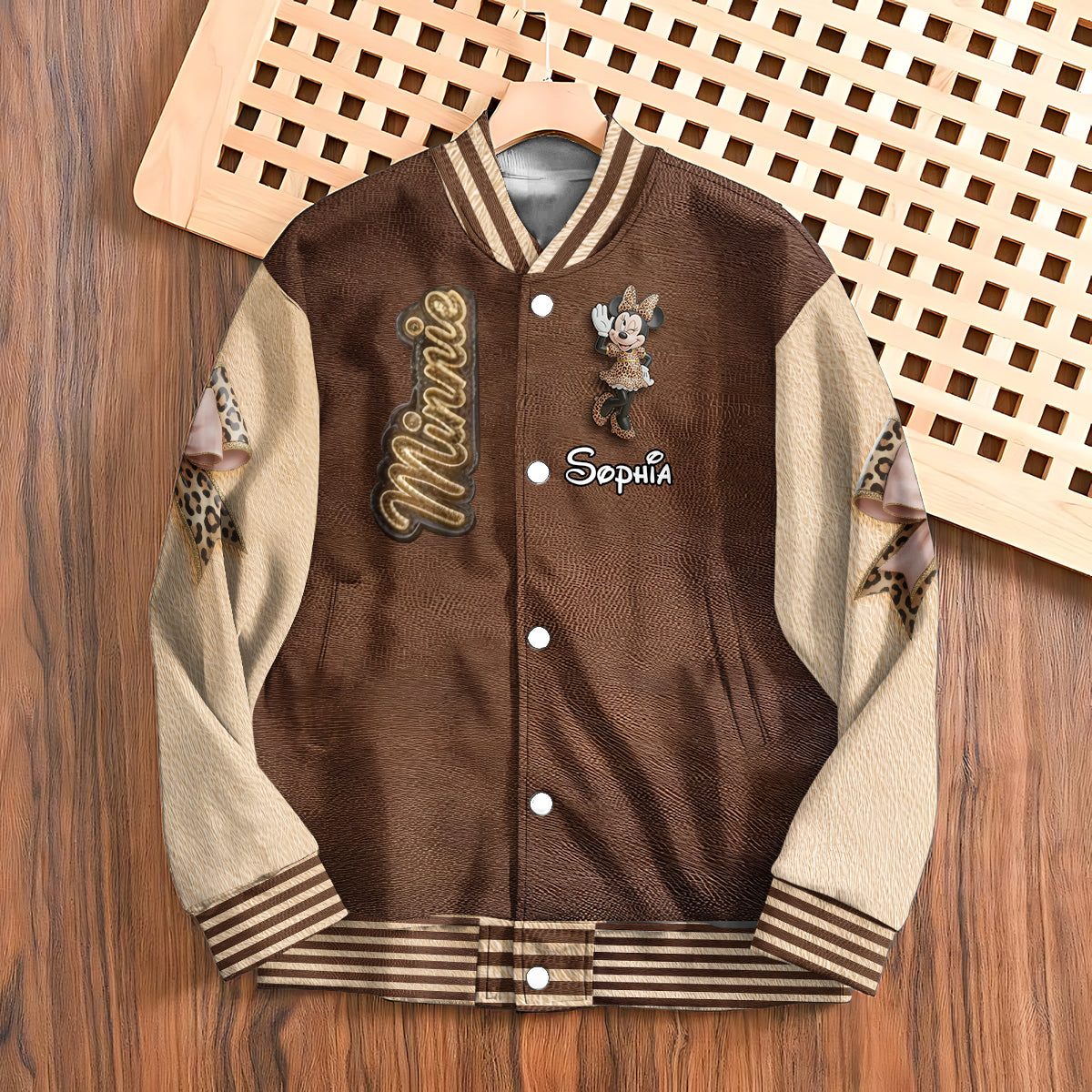Personalized Leopard Varsity Jacket with Custom Name for Girls Varsity Jacket GradoCreations