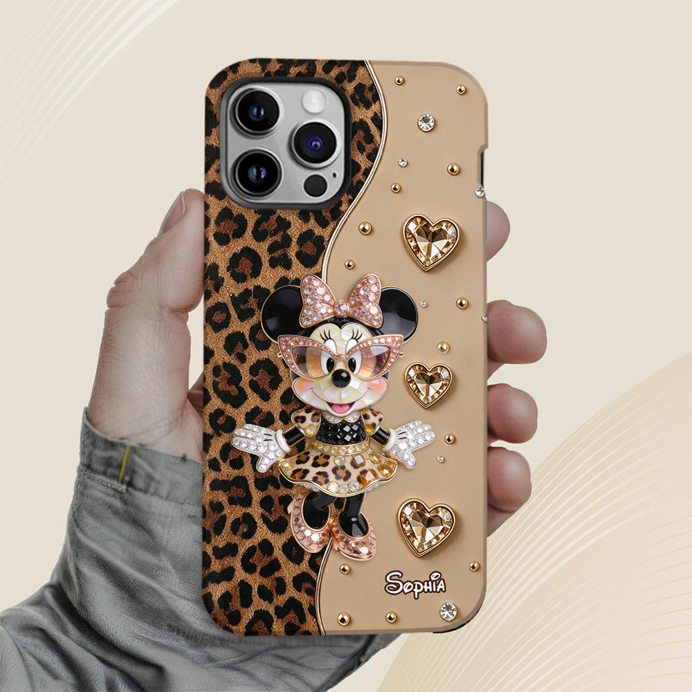 Personalized Leopard Phone Case with Custom Name Gift for Her Phone Case GradoCreations