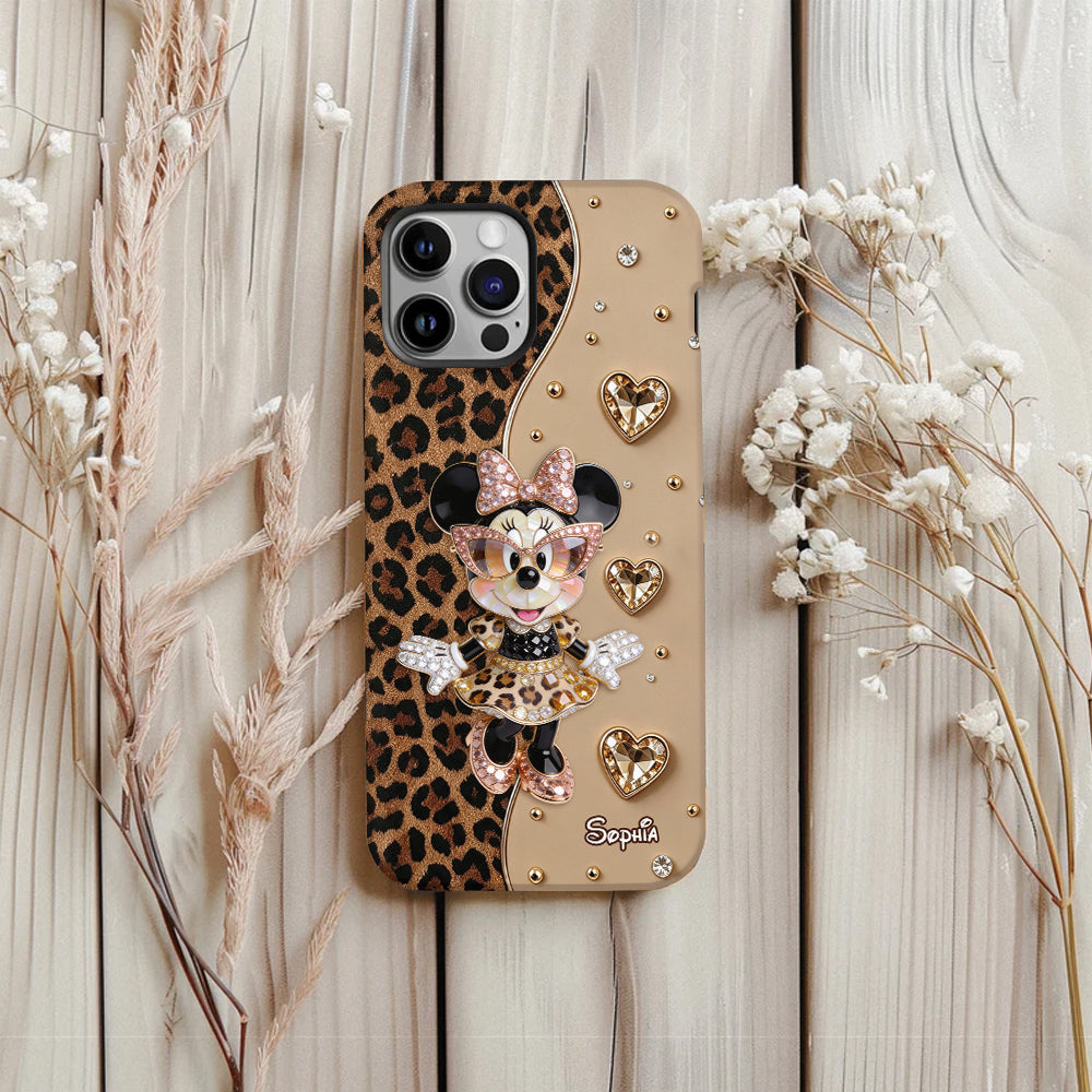 Personalized Leopard Phone Case with Custom Name Gift for Her Phone Case GradoCreations