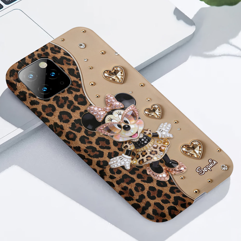 Personalized Leopard Phone Case with Custom Name Gift for Her Phone Case GradoCreations