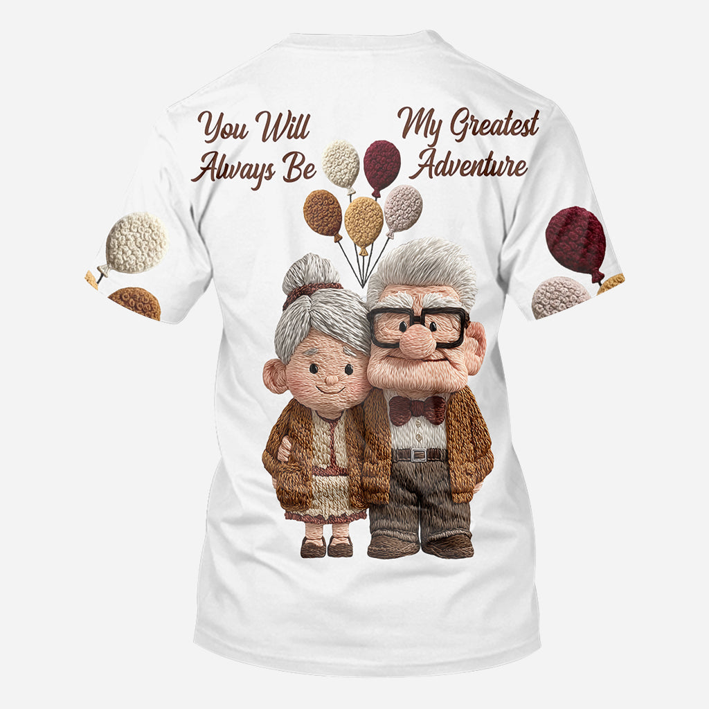 Personalized All Over Shirt with 'My Greatest Adventure' Design for Couples All Over Shirt GradoCreations