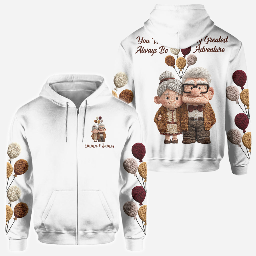 Personalized All Over Shirt with 'My Greatest Adventure' Design for Couples All Over Shirt GradoCreations
