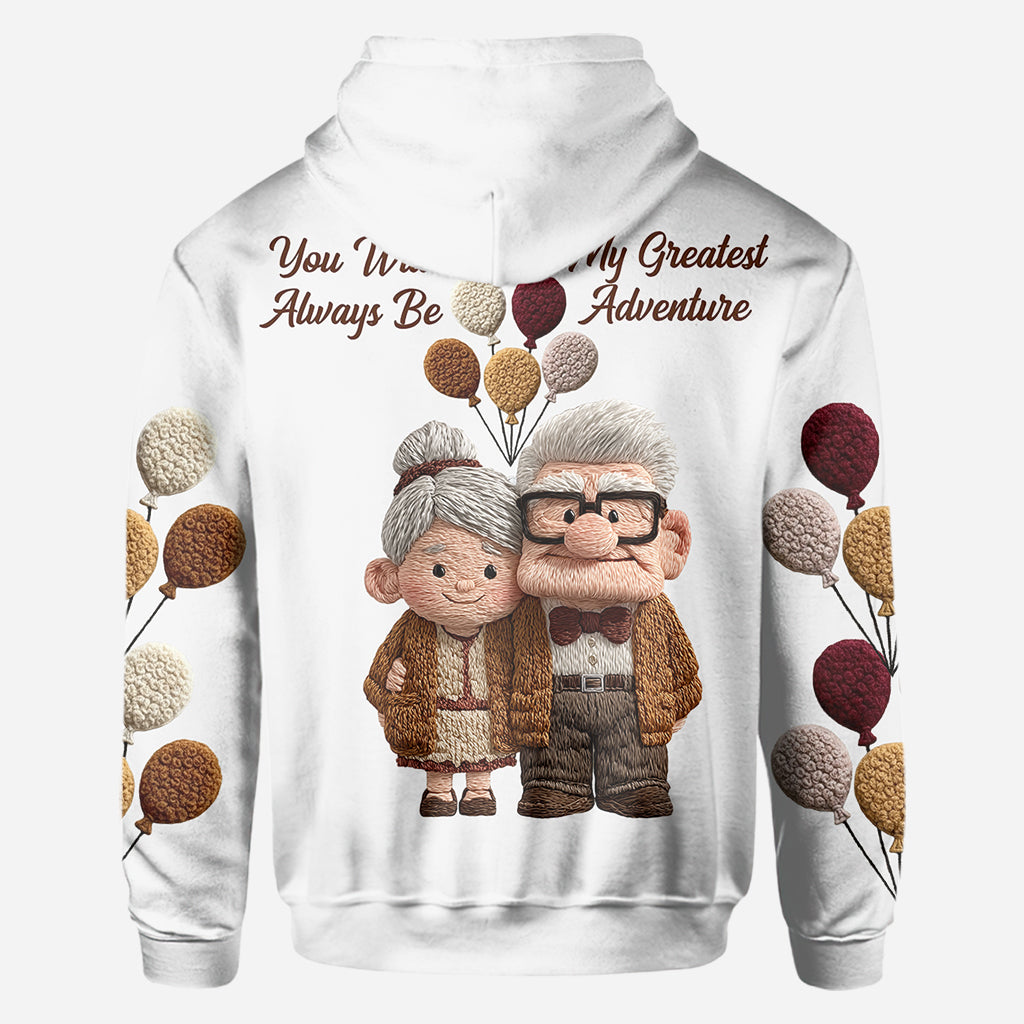 Personalized All Over Shirt with 'My Greatest Adventure' Design for Couples All Over Shirt GradoCreations