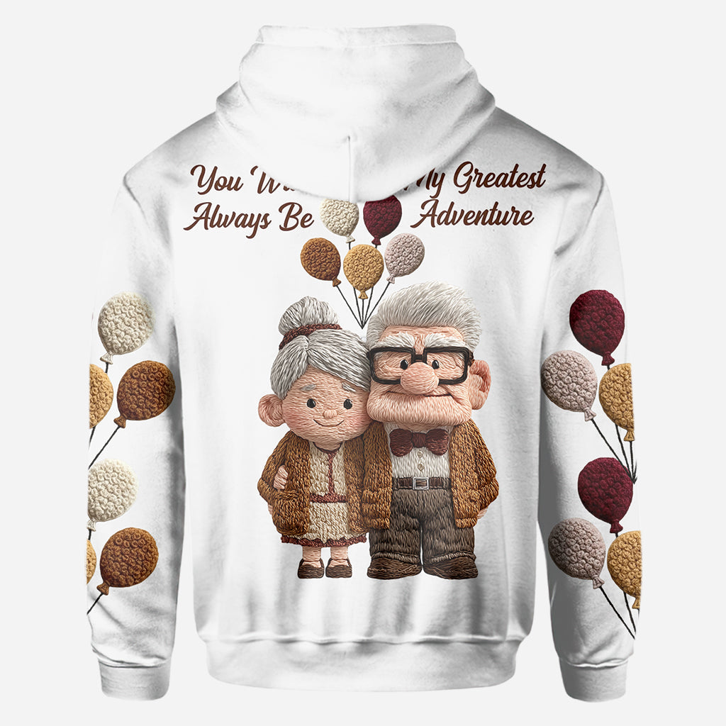 Personalized All Over Shirt with 'My Greatest Adventure' Design for Couples All Over Shirt GradoCreations