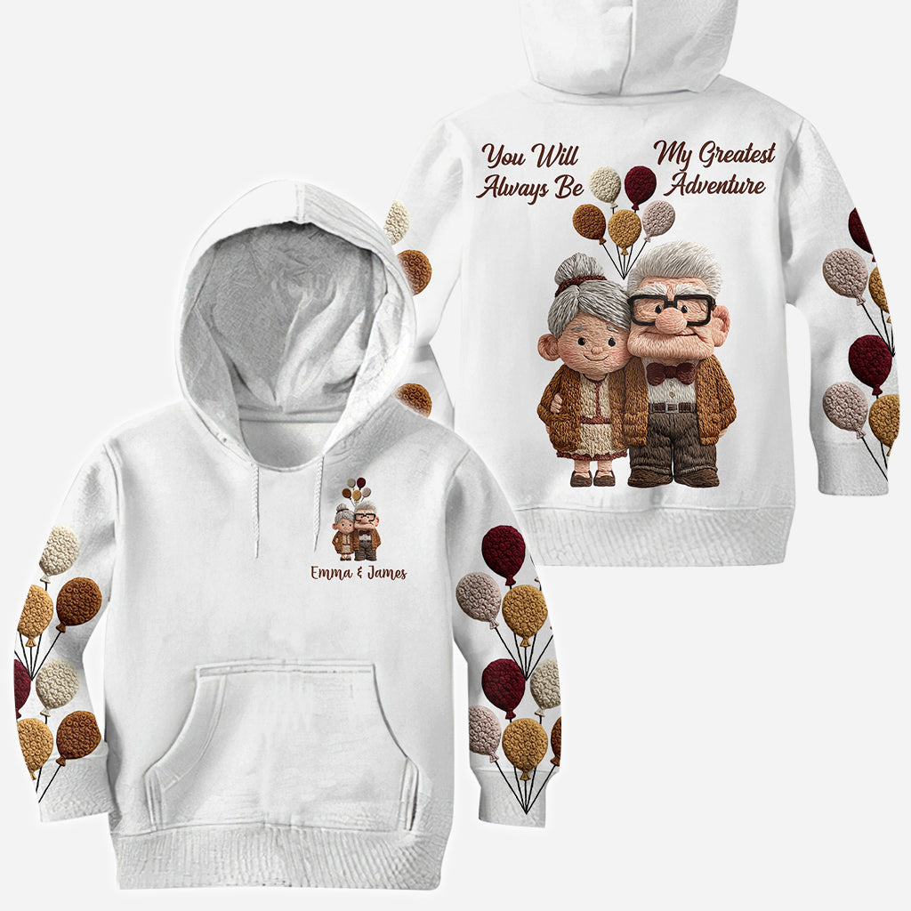 Personalized All Over Shirt with 'My Greatest Adventure' Design for Couples All Over Shirt GradoCreations