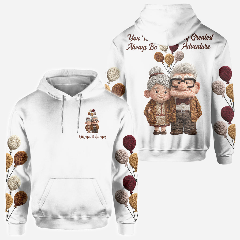 Personalized All Over Shirt with 'My Greatest Adventure' Design for Couples All Over Shirt GradoCreations