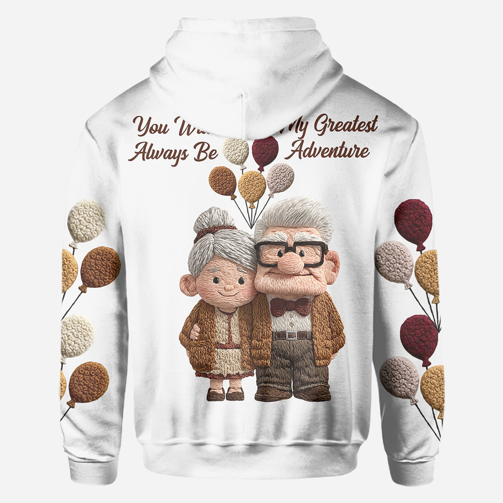 Personalized All Over Shirt with 'My Greatest Adventure' Design for Couples All Over Shirt GradoCreations