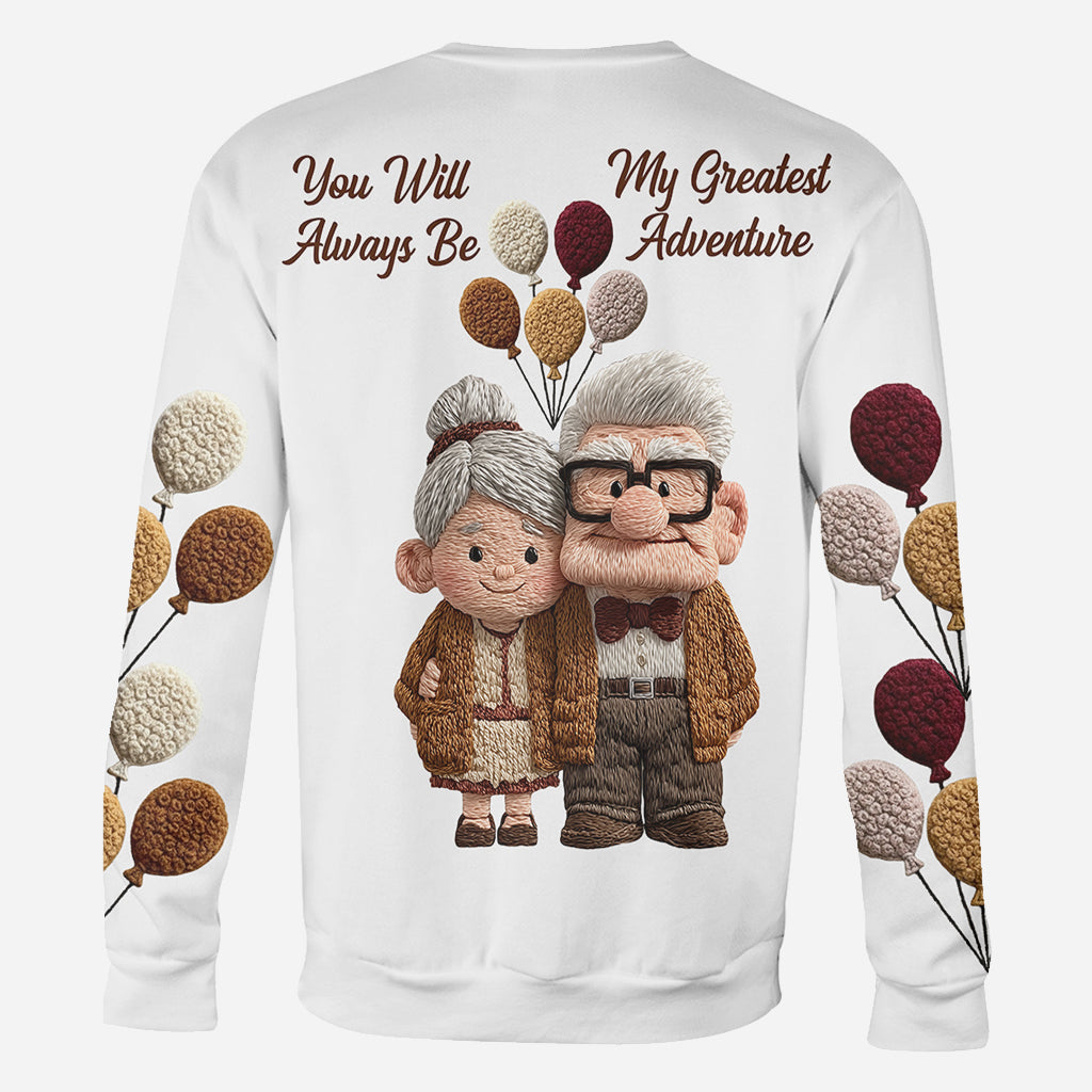 Personalized All Over Shirt with 'My Greatest Adventure' Design for Couples All Over Shirt GradoCreations