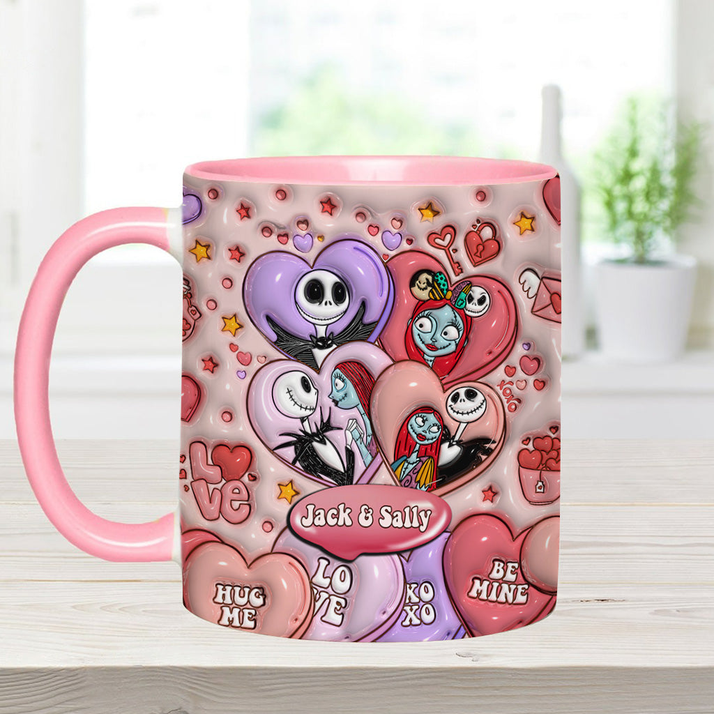 Personalized Nightmare Before Christmas Mug Custom Name Gift for Couples Accent Mug GradoCreations