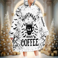 Personalized Nightmare Before Coffee Blanket Hoodie Gift Blanket Hoodie GradoCreations