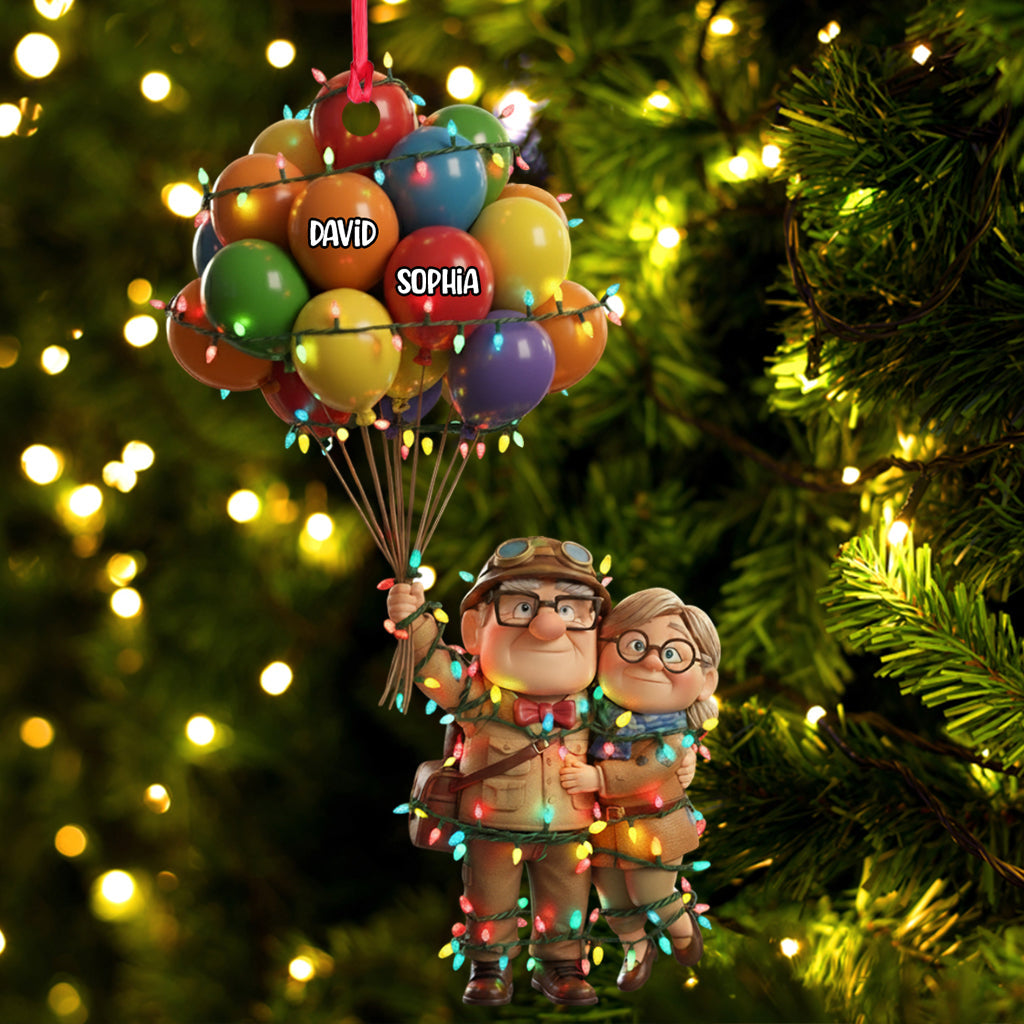 Personalized Couple Ornament with Custom Names - Unique Adventure Gift Ornament GradoCreations