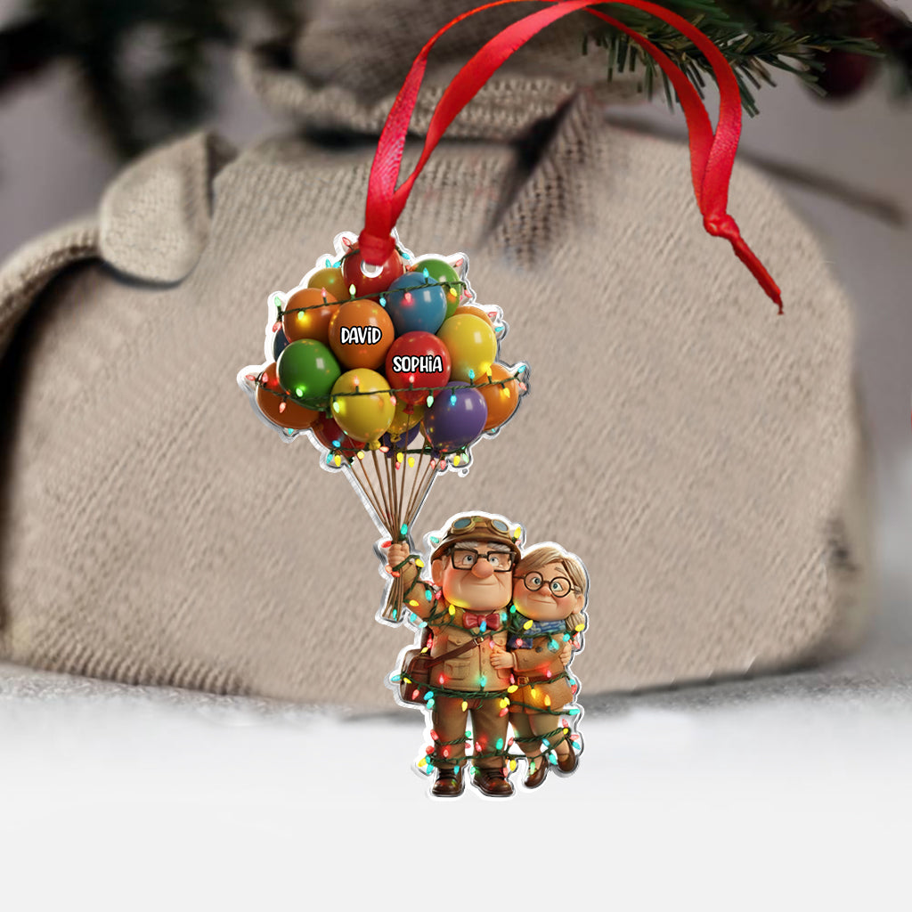Personalized Couple Ornament with Custom Names - Unique Adventure Gift Ornament GradoCreations