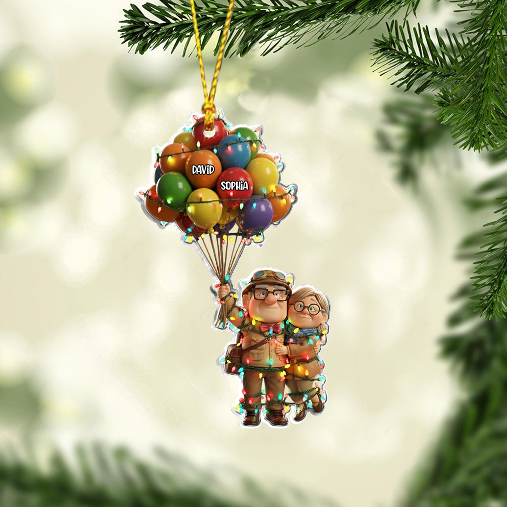 Personalized Couple Ornament with Custom Names - Unique Adventure Gift Ornament GradoCreations