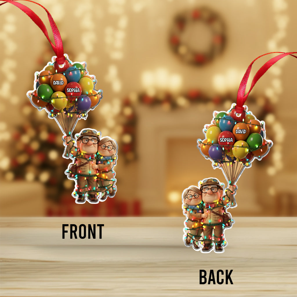 Personalized Couple Ornament with Custom Names - Unique Adventure Gift Ornament GradoCreations