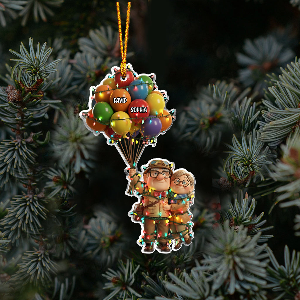 Personalized Couple Ornament with Custom Names - Unique Adventure Gift Ornament GradoCreations