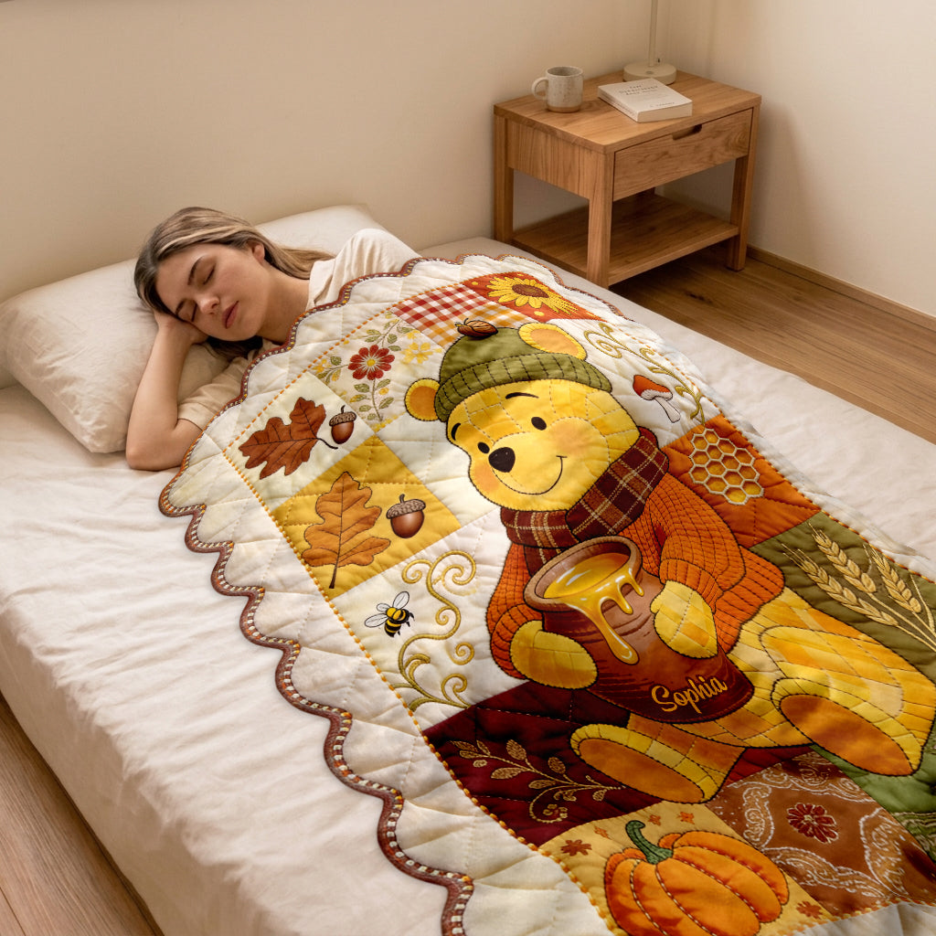 Personalized Yellow Bear Shaped Fleece Blanket Custom Name Gift for Kids Shaped Fleece Blanket GradoCreations