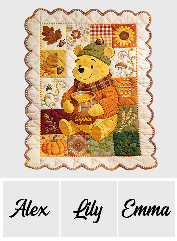 Personalized Yellow Bear Shaped Fleece Blanket Custom Name Gift for Kids Shaped Fleece Blanket GradoCreations