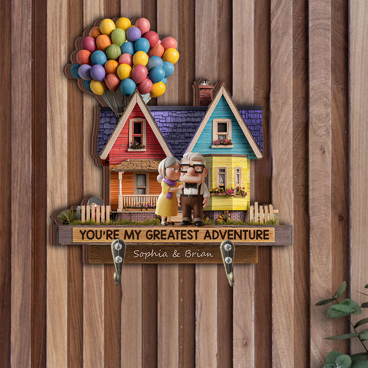 Personalized Couple Key Rack Custom Shape Home Decor Gift Custom Shaped Key Rack GradoCreations