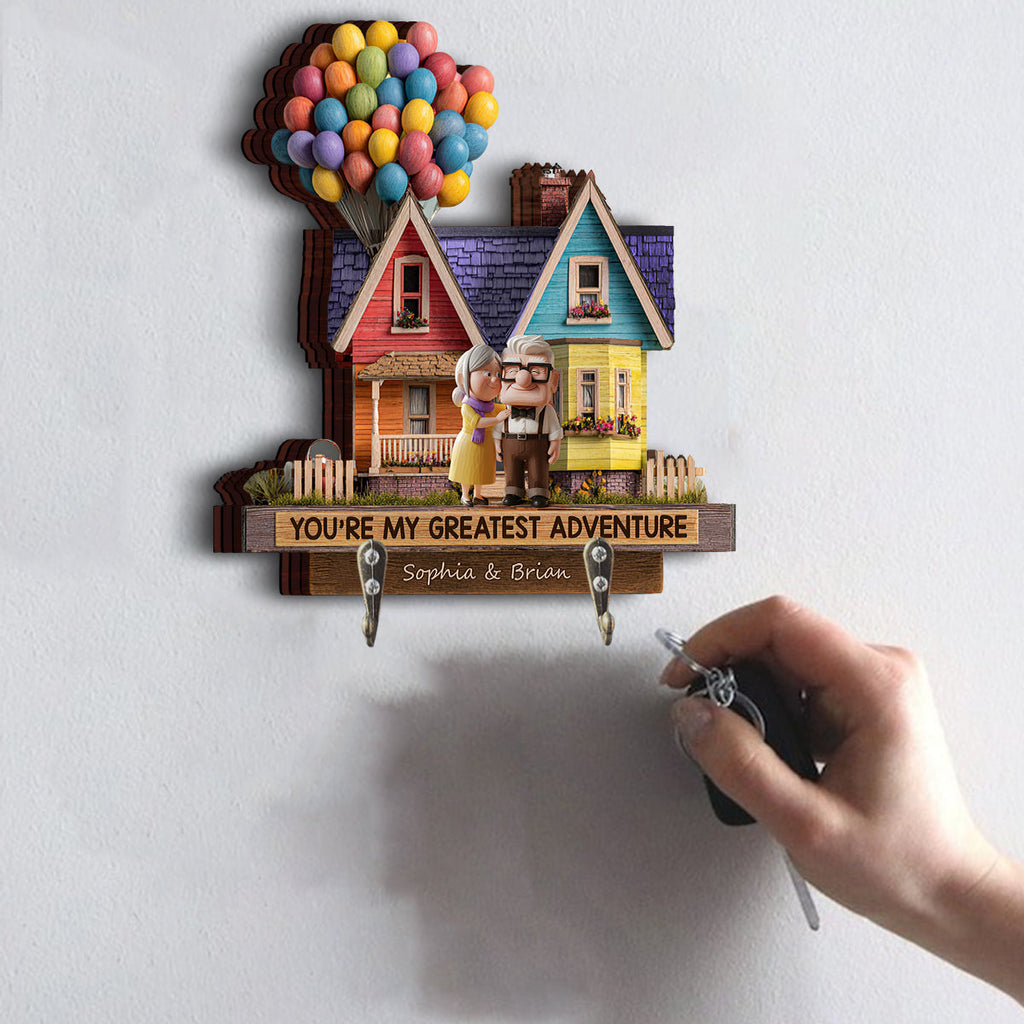 Personalized Couple Key Rack Custom Shape Home Decor Gift Custom Shaped Key Rack GradoCreations
