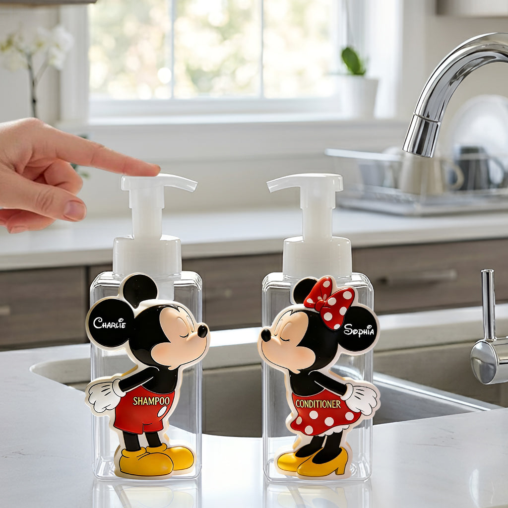 Personalized Mouse Shaped Pump Dispenser for Couples Pump Dispenser GradoCreations
