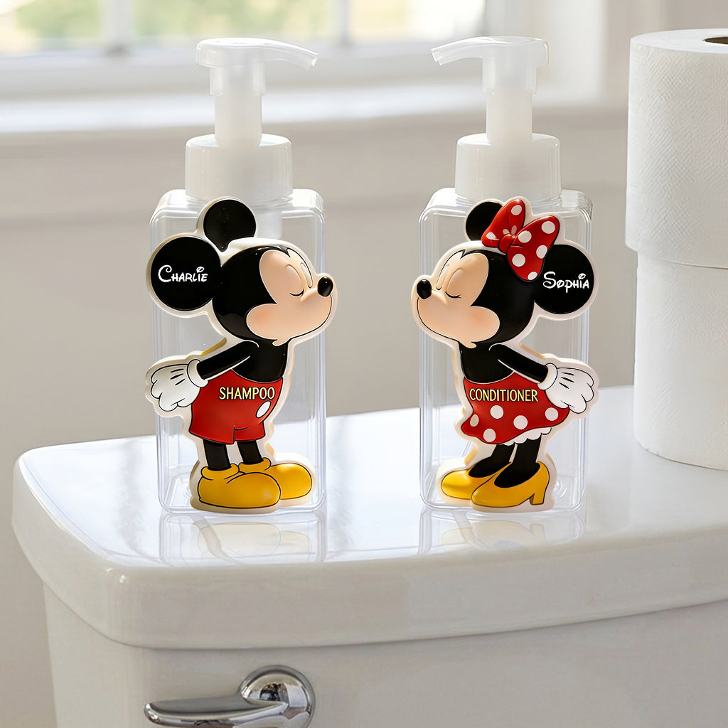 Personalized Mouse Shaped Pump Dispenser for Couples Pump Dispenser GradoCreations