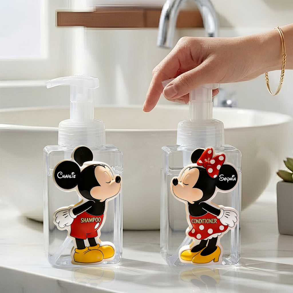 Personalized Mouse Shaped Pump Dispenser for Couples Pump Dispenser GradoCreations