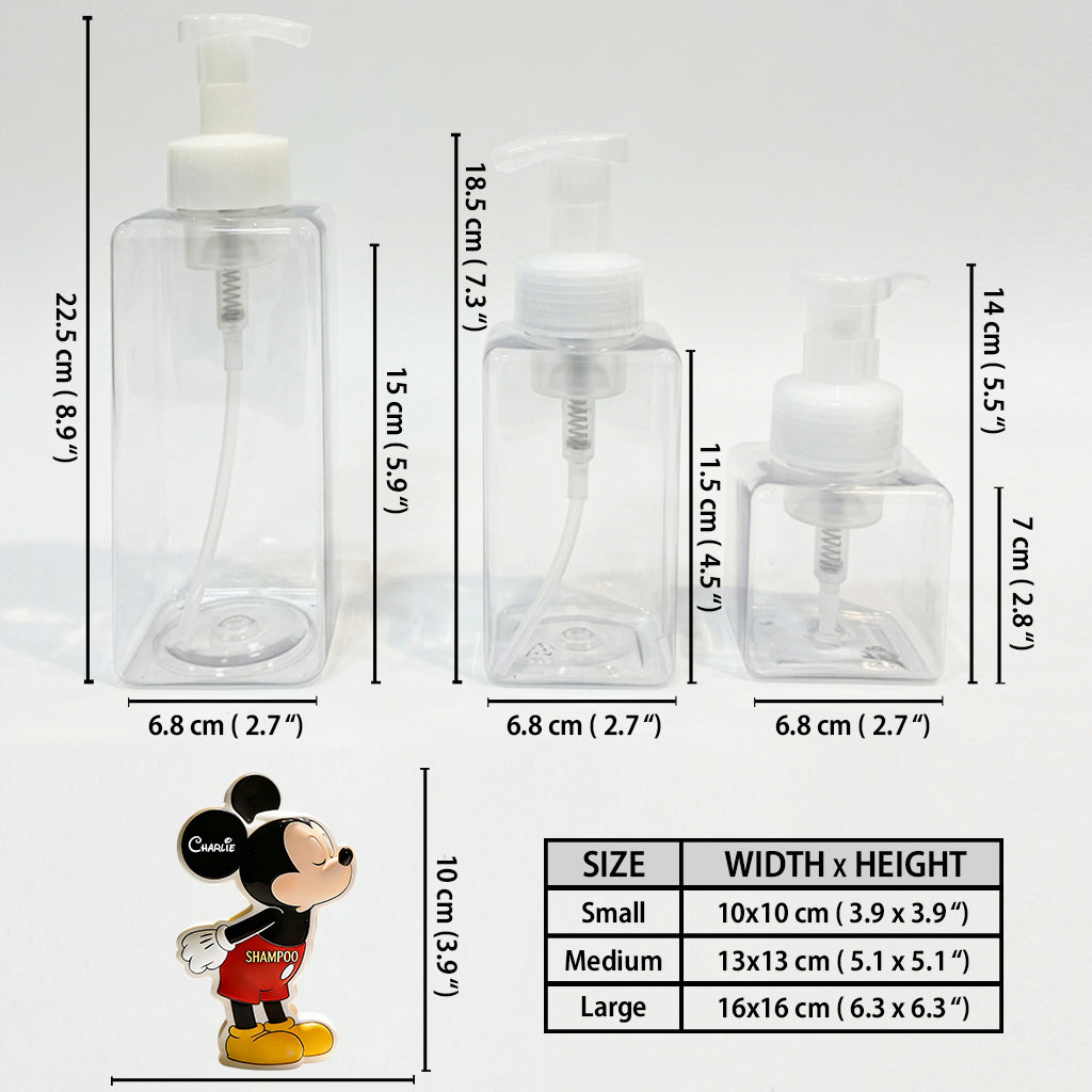 Personalized Mouse Shaped Pump Dispenser for Couples Pump Dispenser GradoCreations