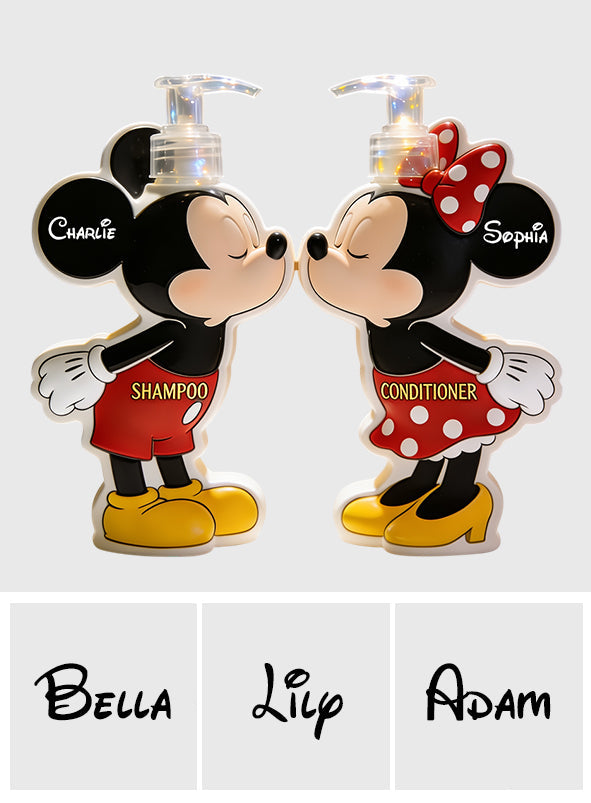Personalized Mouse Shaped Pump Dispenser for Couples Pump Dispenser GradoCreations
