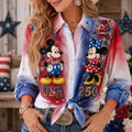 Personalized Mouse Button-Up Shirt USA 250th Anniversary Gift Button-Up Shirt GradoCreations