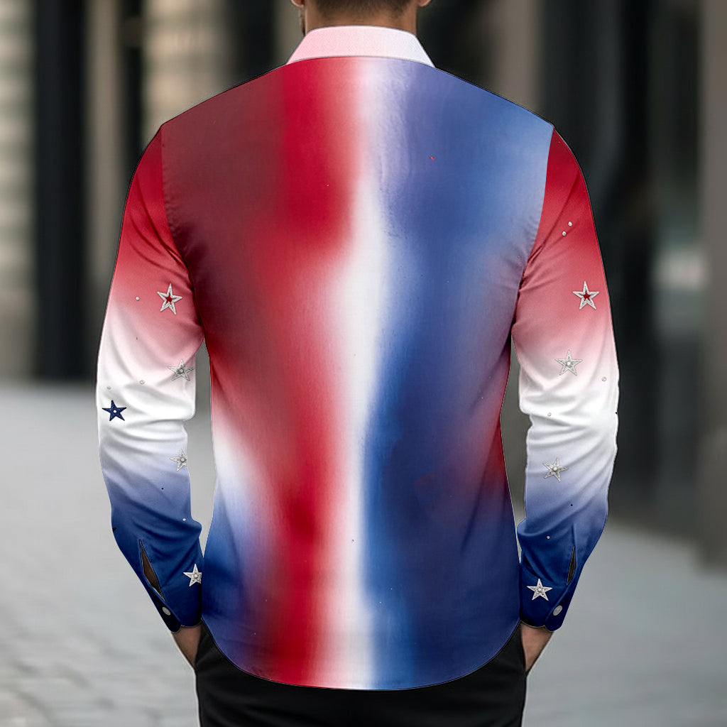 Personalized Mouse Button-Up Shirt USA 250th Anniversary Gift Button-Up Shirt GradoCreations