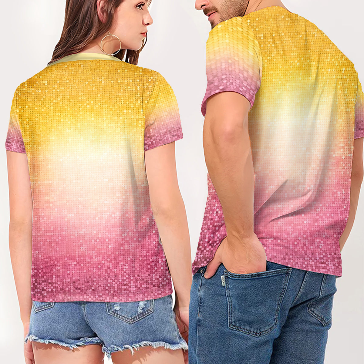 Personalized Honey Bear V-Neck T-Shirt Custom Name Gift Fully Printed V-Neck T-Shirt GradoCreations