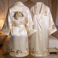 Personalized Satin Robe with Baby Yoda Design for Women & Men Satin Robe GradoCreations