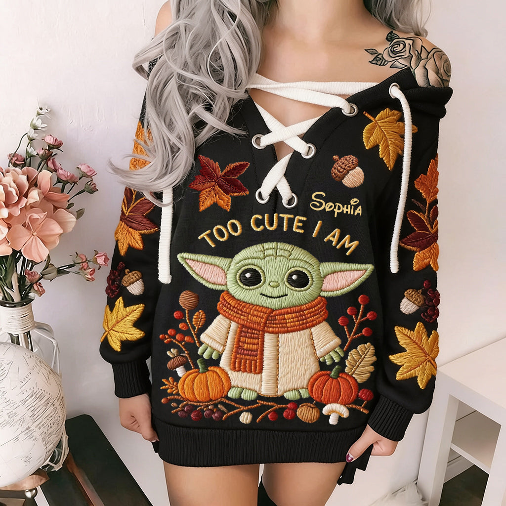 Personalized Off Shoulder Dress with Autumn Design for Women Off shoulder dress GradoCreations