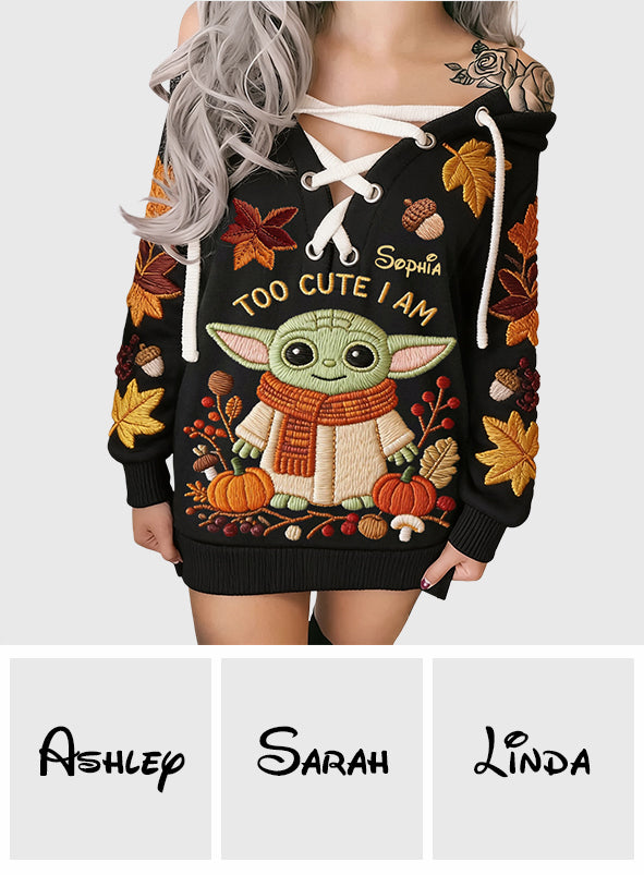 Personalized Off Shoulder Dress with Autumn Design for Women Off shoulder dress GradoCreations