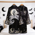 Personalized Satin Robe with 3D Nightmare Design for Couples Satin Robe GradoCreations