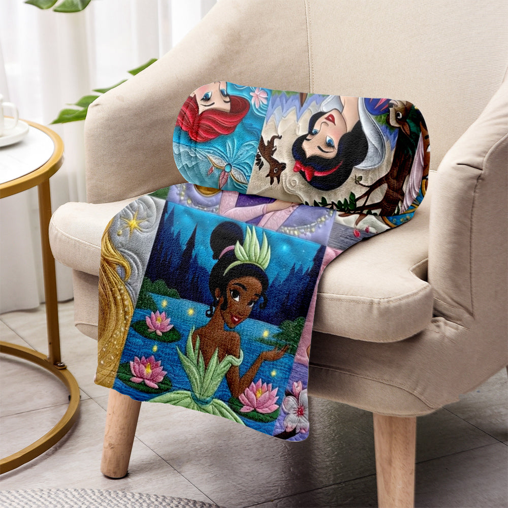 Personalized Disney Princess Mouse Blanket Custom Name Gift Blanket GradoCreations