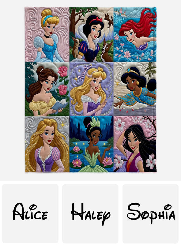 Personalized Disney Princess Mouse Blanket Custom Name Gift Blanket GradoCreations