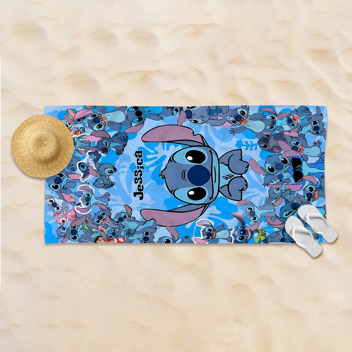 Personalized Quick-dry Beach Towel with Custom Name | Fun Summer Gift Beach Towel GradoCreations