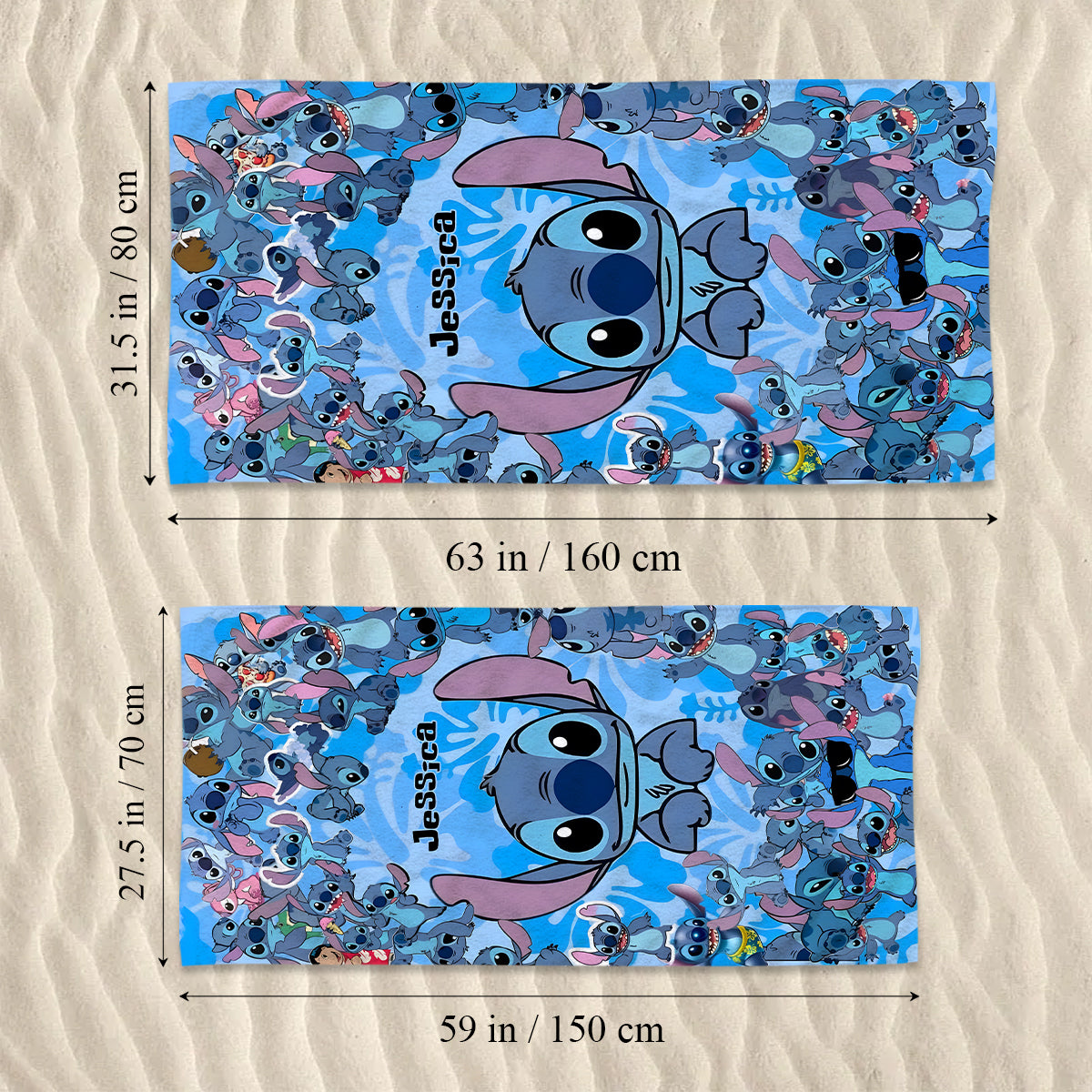Personalized Quick-dry Beach Towel with Custom Name | Fun Summer Gift Beach Towel GradoCreations