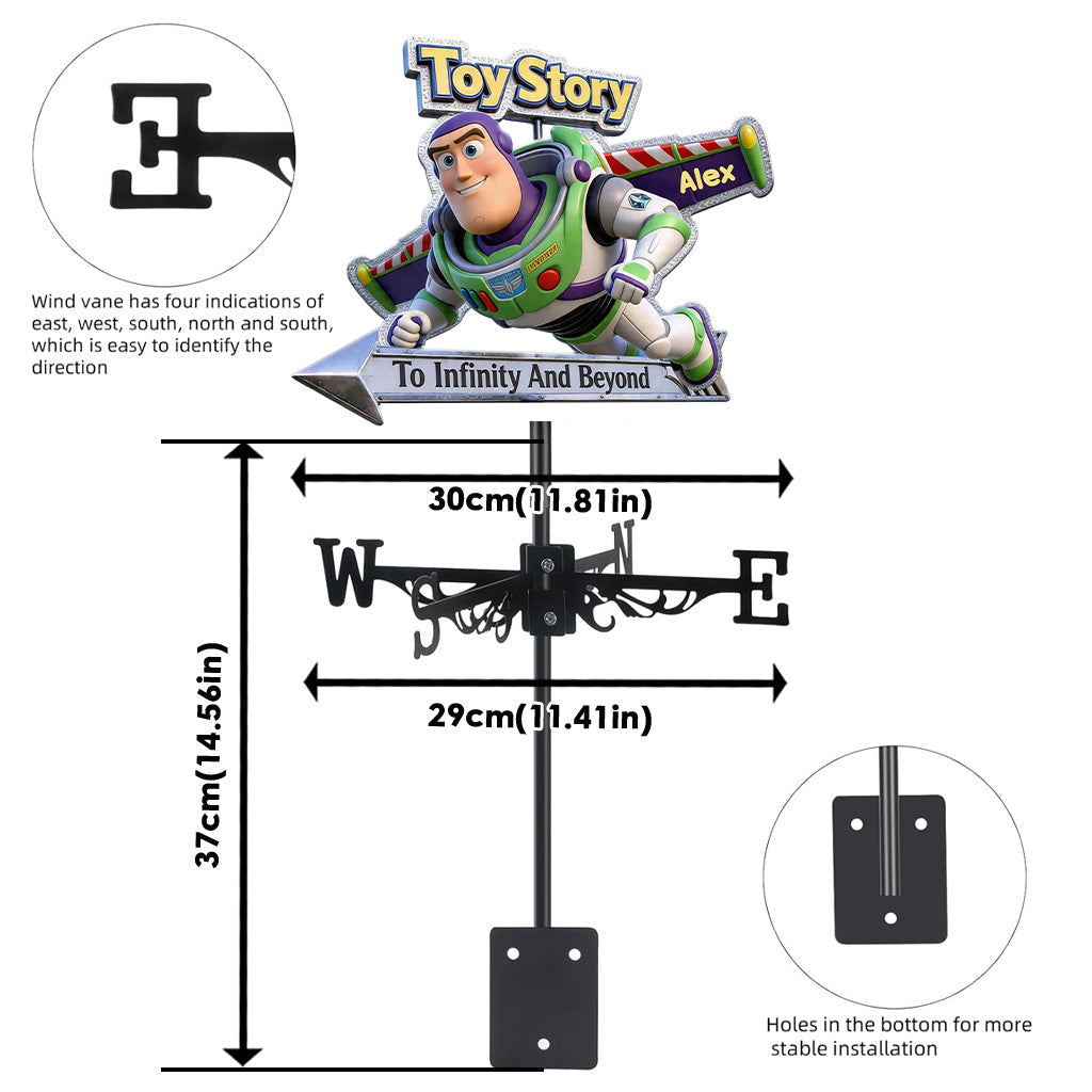 Personalized Toy Story Weather Vane Custom Name Gift for Kids Weather Vane GradoCreations
