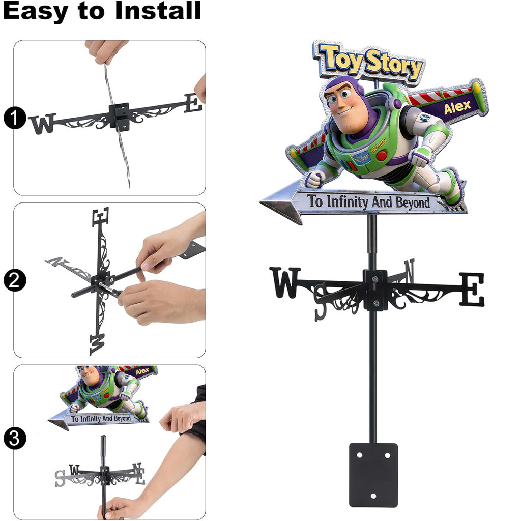 Personalized Toy Story Weather Vane Custom Name Gift for Kids Weather Vane GradoCreations
