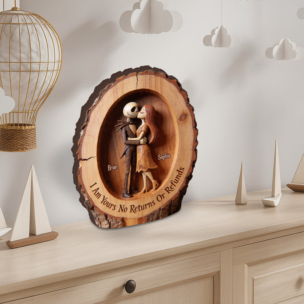 Personalized Nightmare Before Christmas Wood Plaque Gift Custom Shaped Wood Plaque GradoCreations
