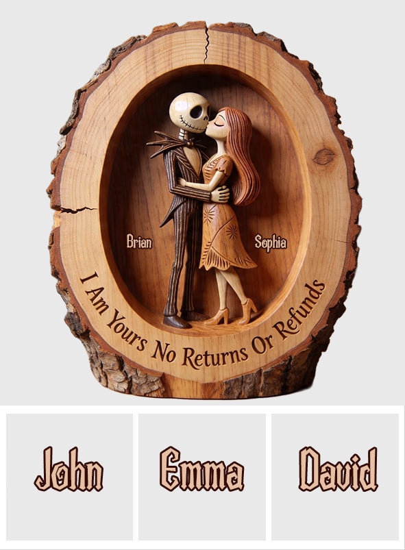Personalized Nightmare Before Christmas Wood Plaque Gift Custom Shaped Wood Plaque GradoCreations