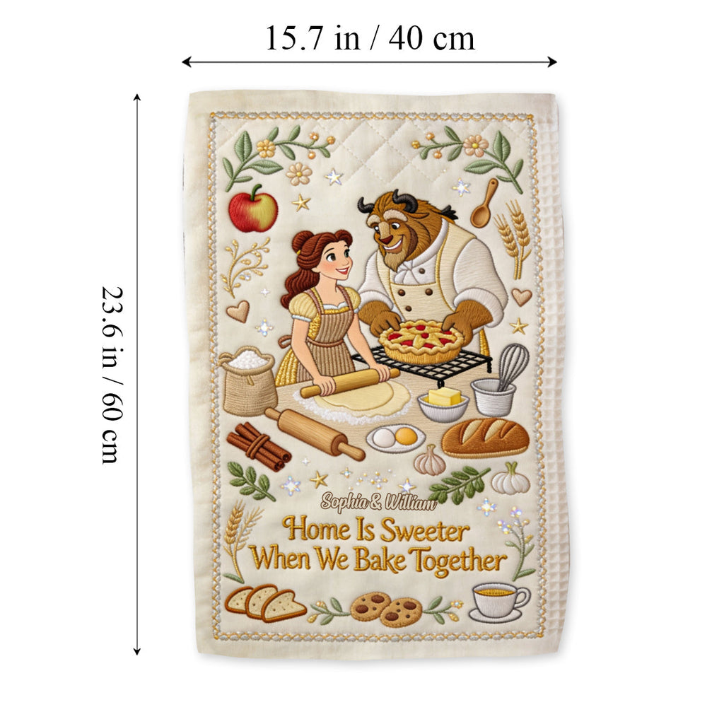 Personalized Beauty and the Beast Towel with Custom Name Gift for Couples Towel GradoCreations
