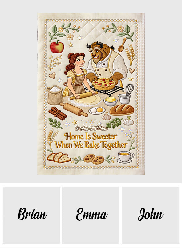 Personalized Beauty and the Beast Towel with Custom Name Gift for Couples Towel GradoCreations