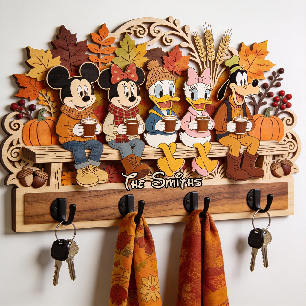 Personalized 3D Mouse Shaped Key Rack Custom Family Gift Custom Shaped Key Rack GradoCreations