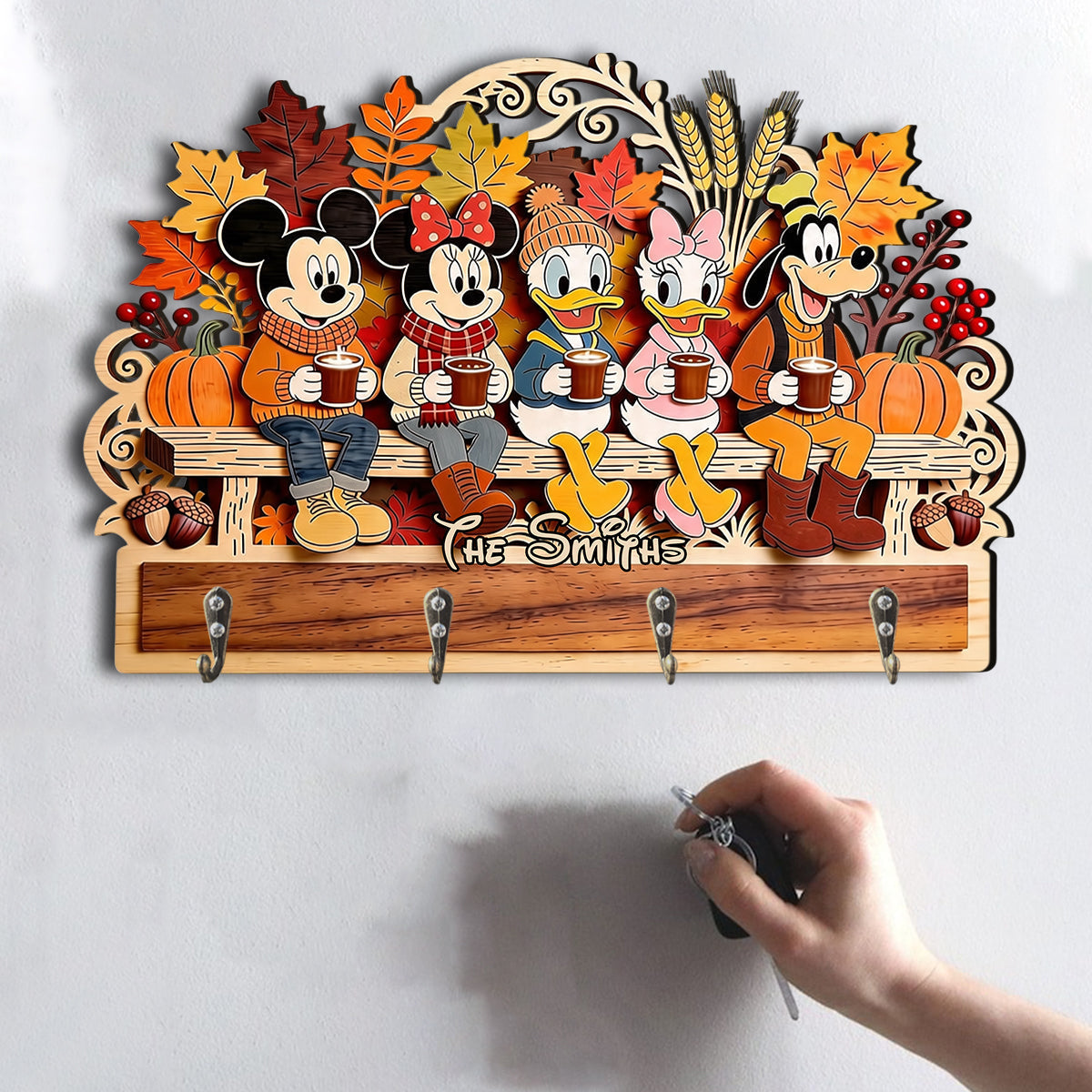 Personalized 3D Mouse Shaped Key Rack Custom Family Gift Custom Shaped Key Rack GradoCreations