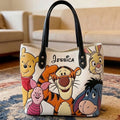 Personalized Disney Character Tote Bag Custom Name Gift Tote Bag GradoCreations